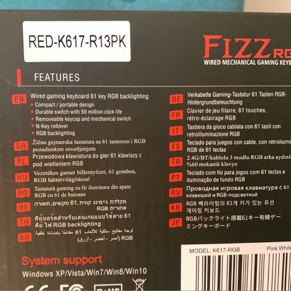 Redragon Pink Mechanical Gaming Keyboard - Picture 6 of 8